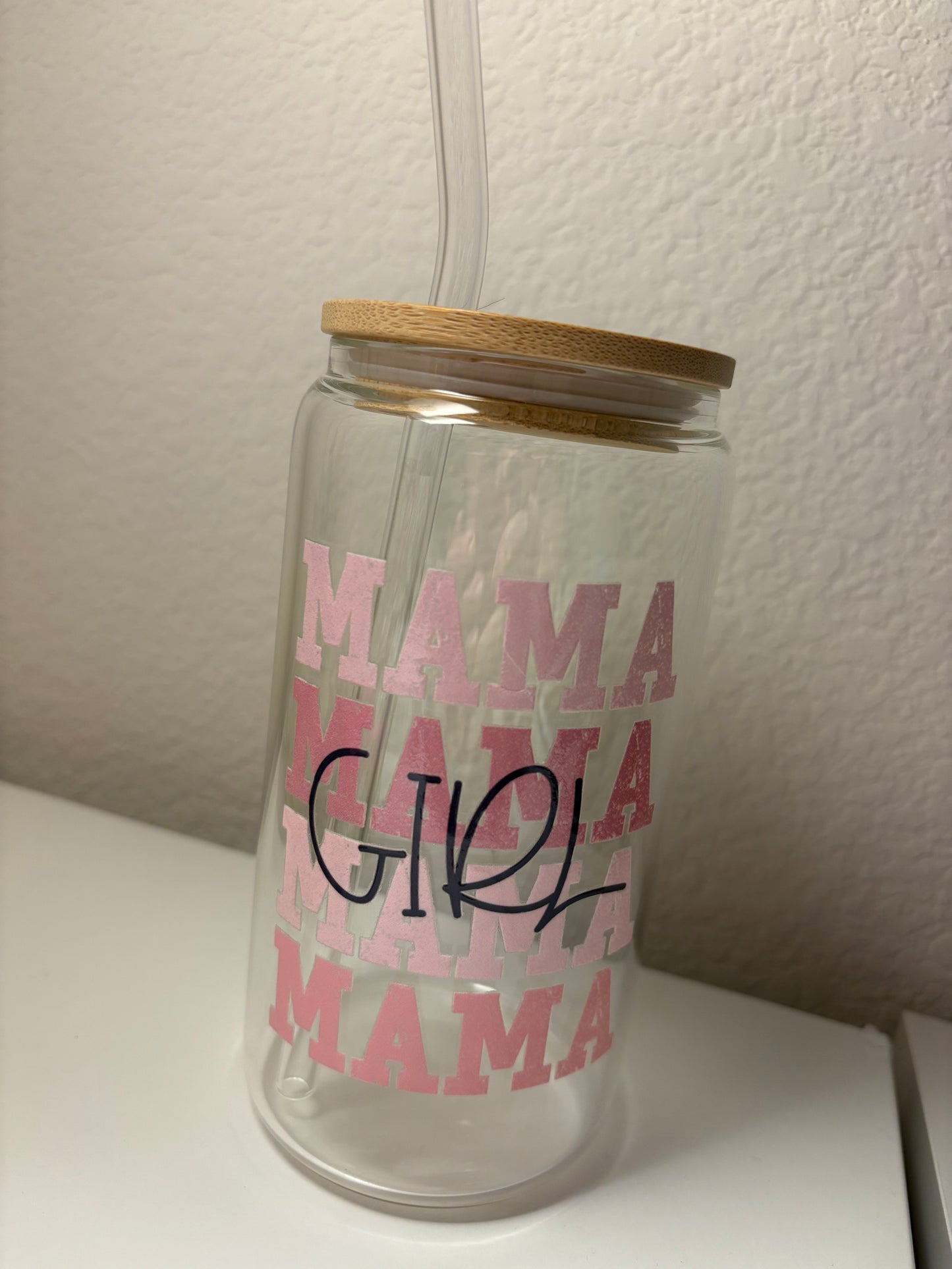 Girl Mama Glass Cup *OOPSIE