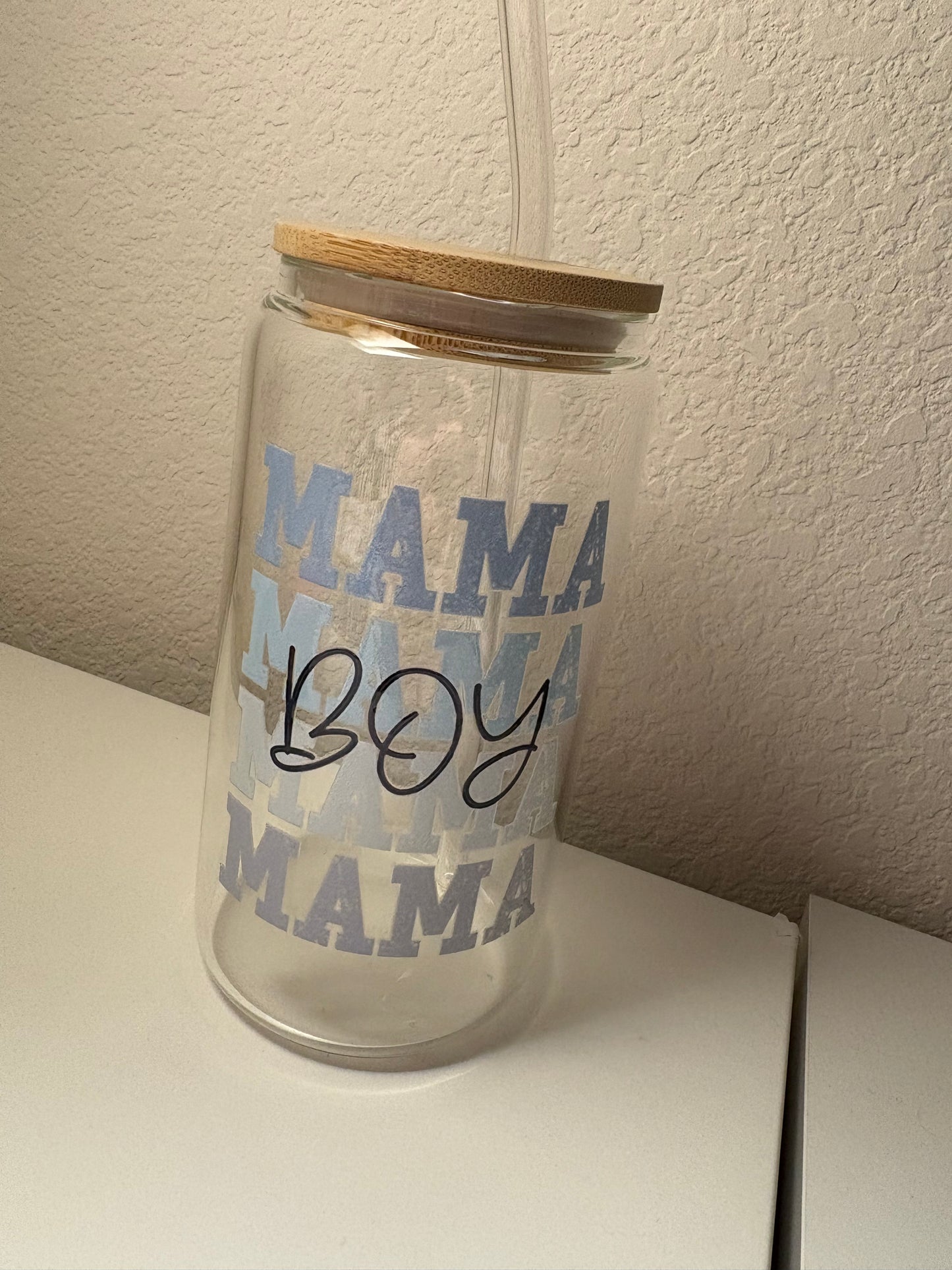 Boy Mama Glass Cup *OOPSIE